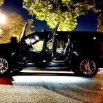 Black car, Cadillac In Night view