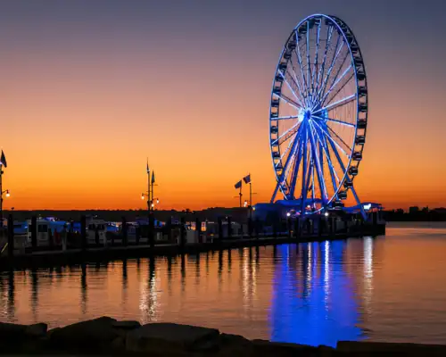 Maryland, the capital wheel at sunset