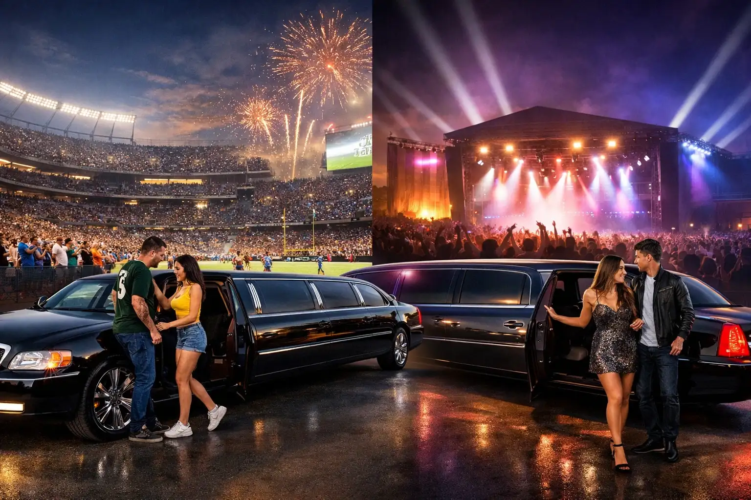 sporting event limo service limo service for concerts